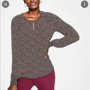 Boden Milkshake Petals Vicky Longsleeve Blouse